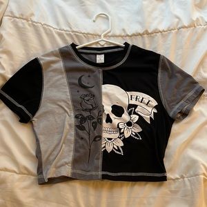 Romwe emo crop top (Size small, Gently used)